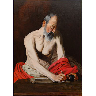 S.Girolamo scrivente (copia Caravaggio)